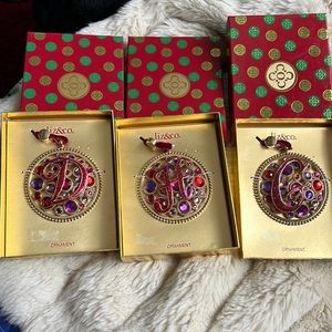 (3) Pretty D-G-H Liz&Co Ornaments NEW